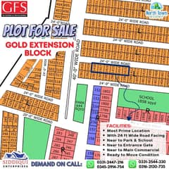 PAIR PLOT FOR SALE NORTH TOWN RESIDENCY PHASE-01 GOLD BLOCK 0