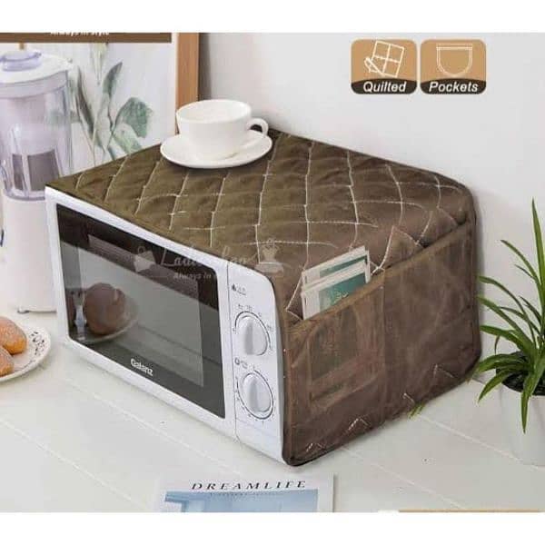 1 Pc Plain Microwave Oven Cover 3