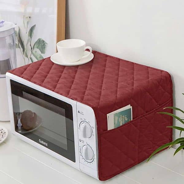 1 Pc Plain Microwave Oven Cover 4