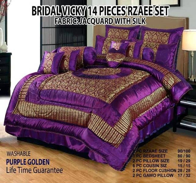 Bed sheets*14 pcs Bridal Set*  14 pcs Razai set 2