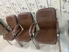 BROWN LEATHER CHAIRS