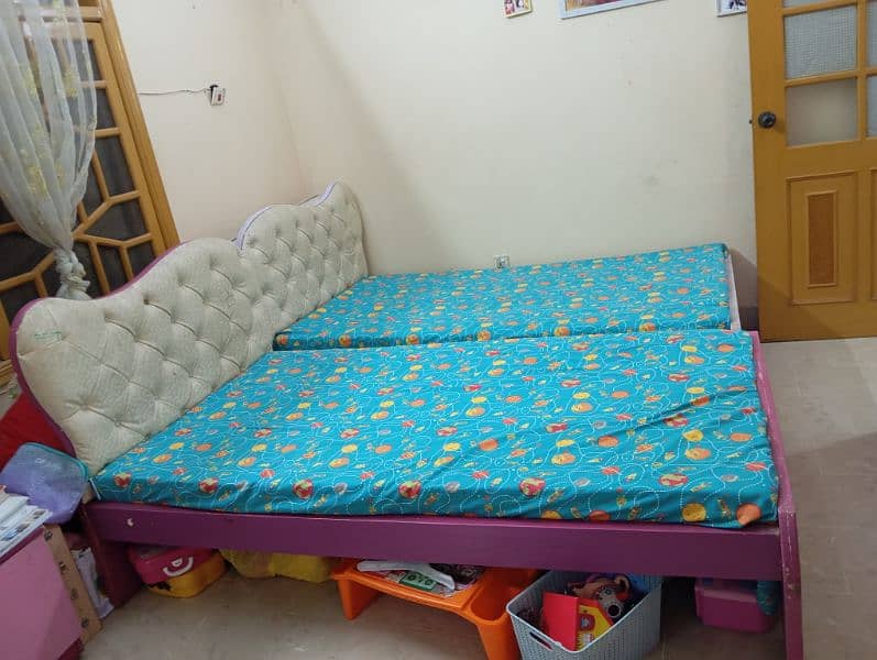 2 Bed Set | wooden with mattresses 3