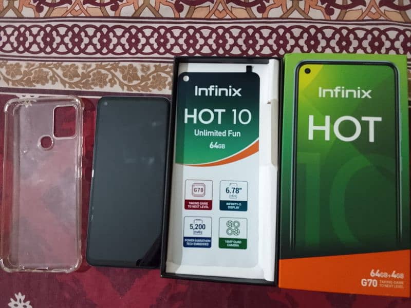 Infinix Hot 10 Play 4/64 With Box Official PTA Approved sealed set 10