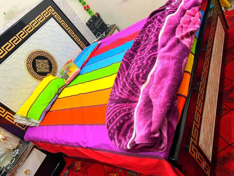 double bed set with mattress urgent sale delivery possible hai 5