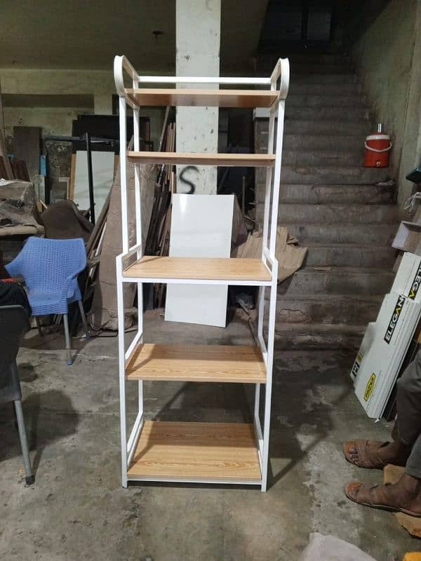 5-shelf Kitchen Bakers Rack with Hutch Industrial Microwave Oven Stand 18