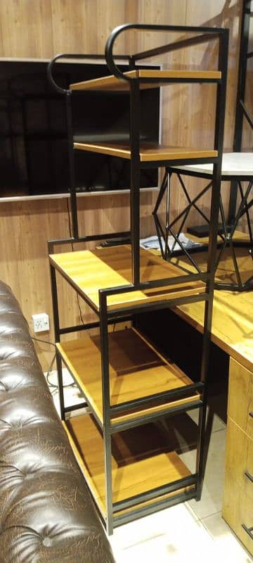 5-shelf Kitchen Bakers Rack with Hutch Industrial Microwave Oven Stand 19