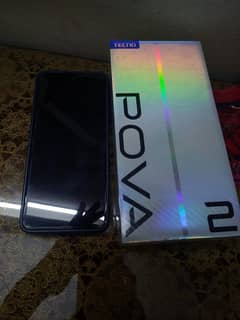 Tecno Pova 2 Black Blue Cover