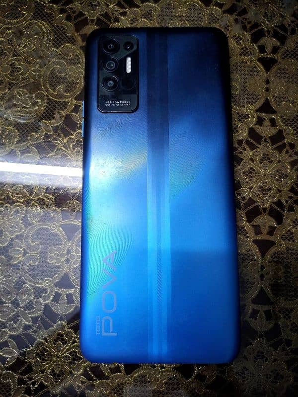 Tecno Pova 2 Black Blue Cover 2