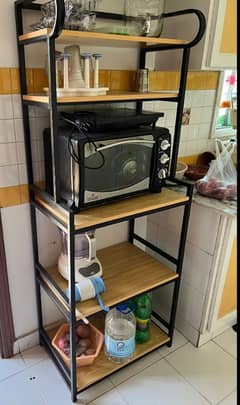 5-shelf Kitchen Bakers Rack with Hutch Industrial Microwave Oven Stand