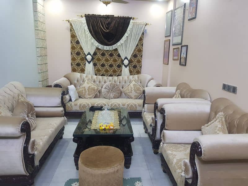 Seven Seater Sofa Set With Center Table 0