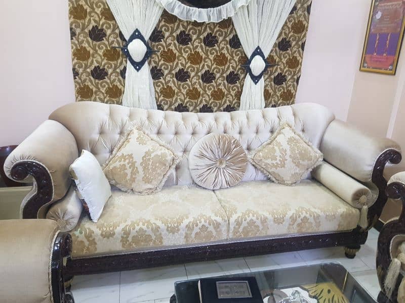 Seven Seater Sofa Set With Center Table 3