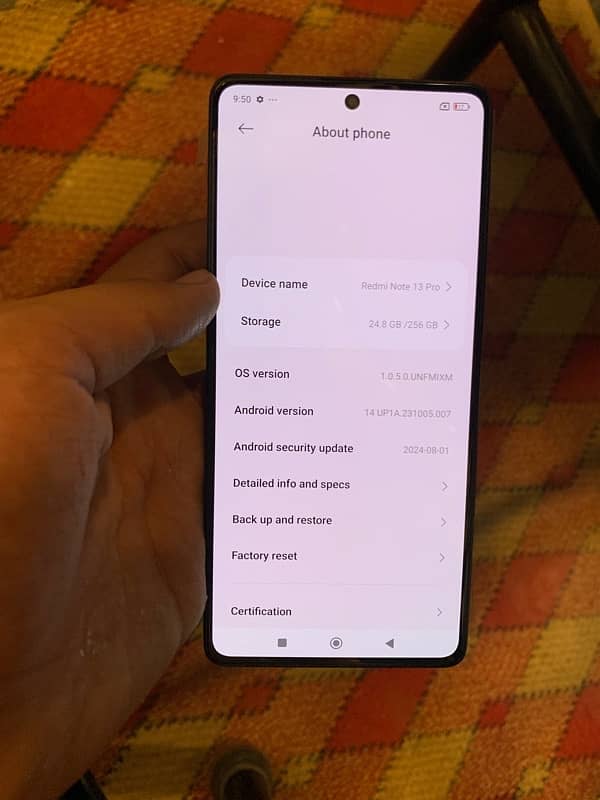 redmi note 13pro 8;256 10by10allok pta active 4