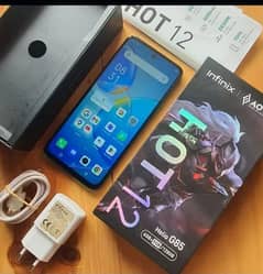 Infinix Hot 12 with box and changer PTA Proved6+3 gb ram 128 gb memory 0