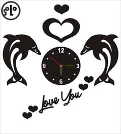 Beautiful dolphin design MDF Wall clock Cash on delivery 0