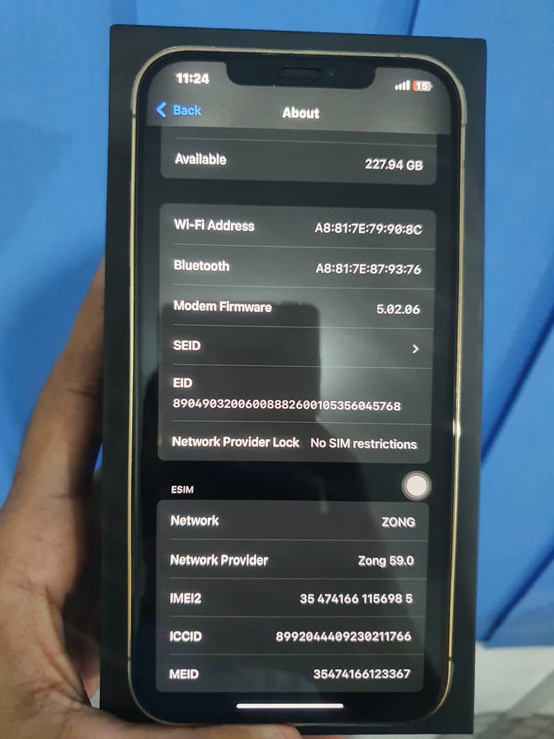 iphone 12 Pro Max Gold 256GB BOX PTA Approved BH 86% 9