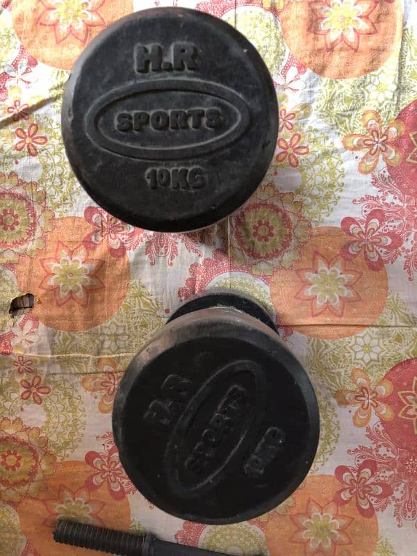 10 kg dumbbells pair 1