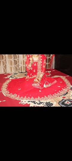 Red Lehnga, Neat & Clean only one time Used.