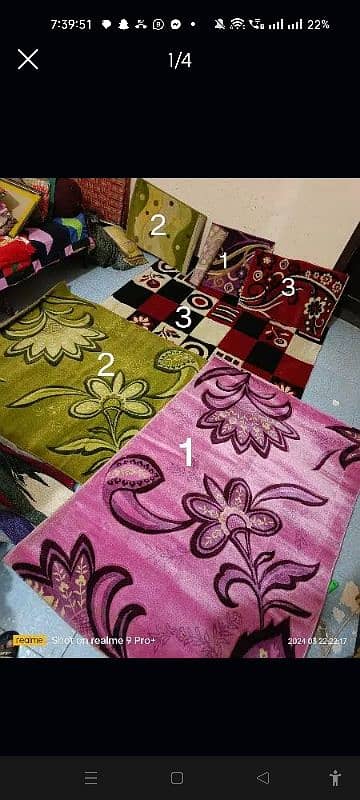 3 piece carpets with mat each 7500 0