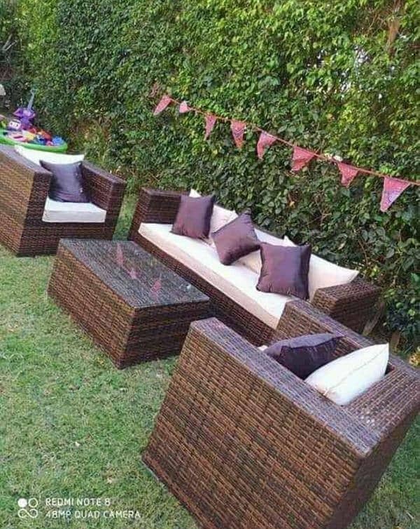 UPVC Garden chairs/rattan sofa sets/dining tables/outdoor furniture 16