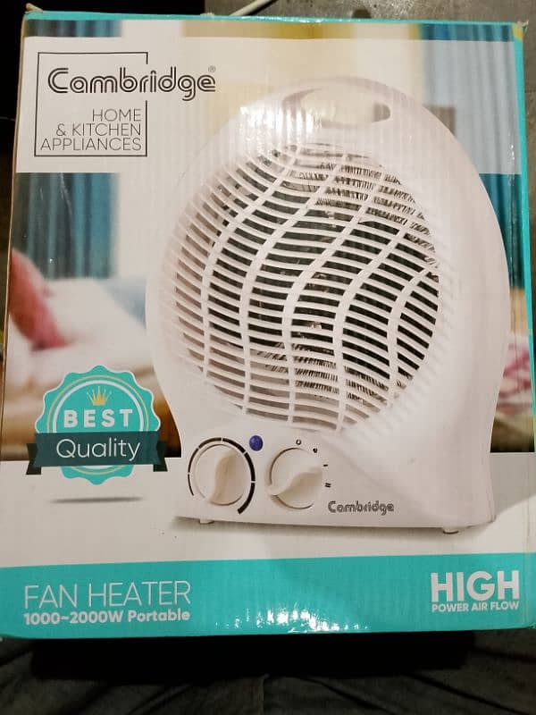 Cambridge FH-1126 Fan Heater slightly used 2