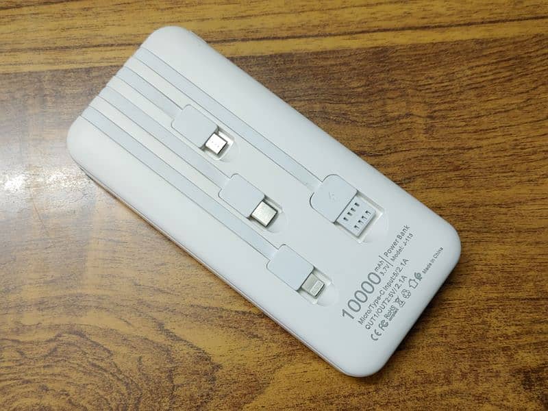 Power Bank 10000 mAh with Cables 5