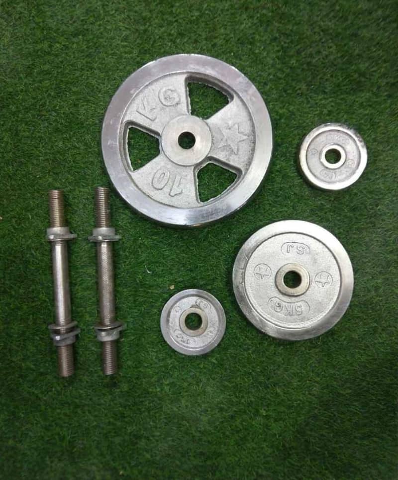 Dumbbles and Weight Plates and Rod's 9