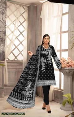 AMNA. B-3 PC's women unstitched lawn printed suit