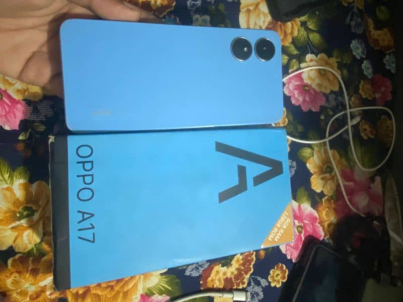 oppo a17 all ok box sath ha urgent sale 6+1 ram 128 gb memory 6