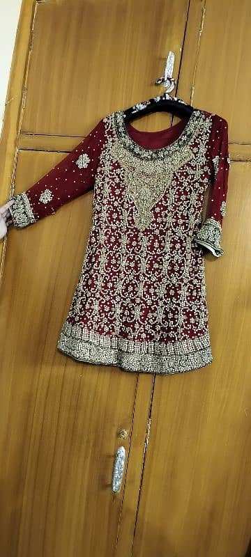 Red lehnga, neat and clean one time used 1