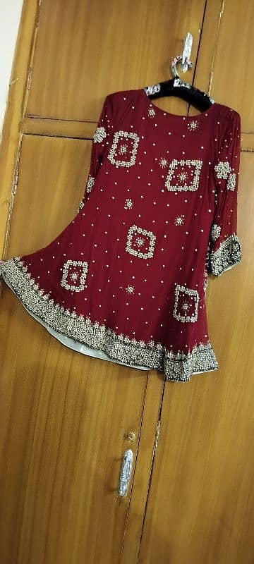 Red lehnga, neat and clean one time used 2