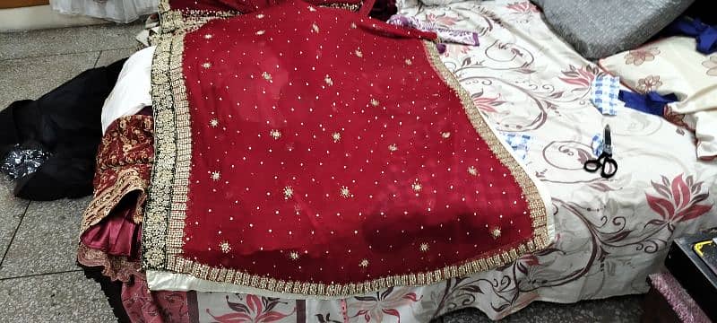 Red lehnga, neat and clean one time used 8