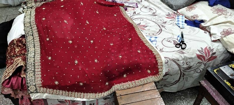 Red lehnga, neat and clean one time used 9