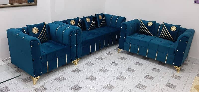 New Texture Design 6 Seater Stylish Sofa Set 4