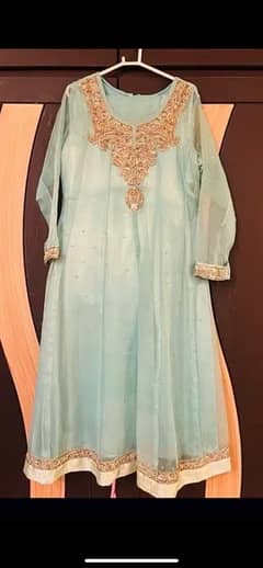 mint green full lenth dress