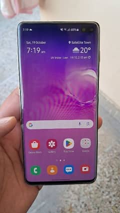 Samsung s10+ in very good condition with box and PTA approved