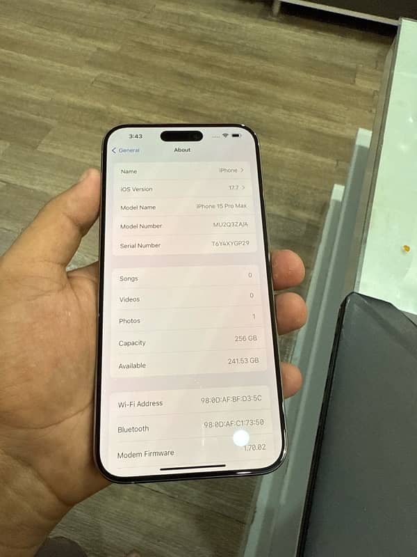 iphone 15 pro Max 256 gb Non PTA 5