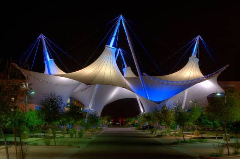 Cafe roofing shed - Hyper shade - Tensile Parking- Canopy- Mosque shed 0