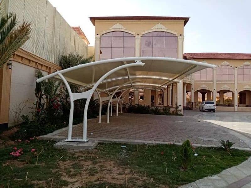 Car parking shade - Tensile sheds - Marquee shed- Wall mounted- Porch 6