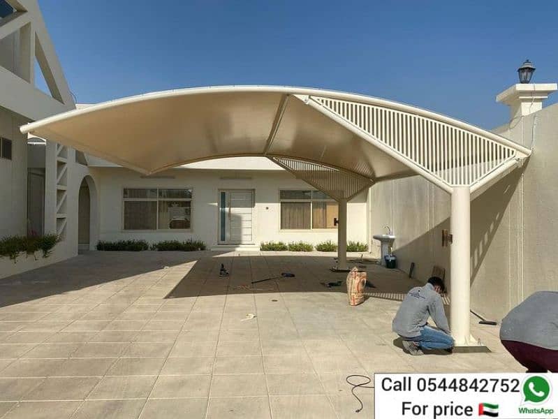 Car parking shade - Tensile sheds - Marquee shed- Wall mounted- Porch 8