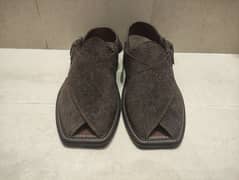 Men's semi formal suede chocolate brown Peshawari Chappal