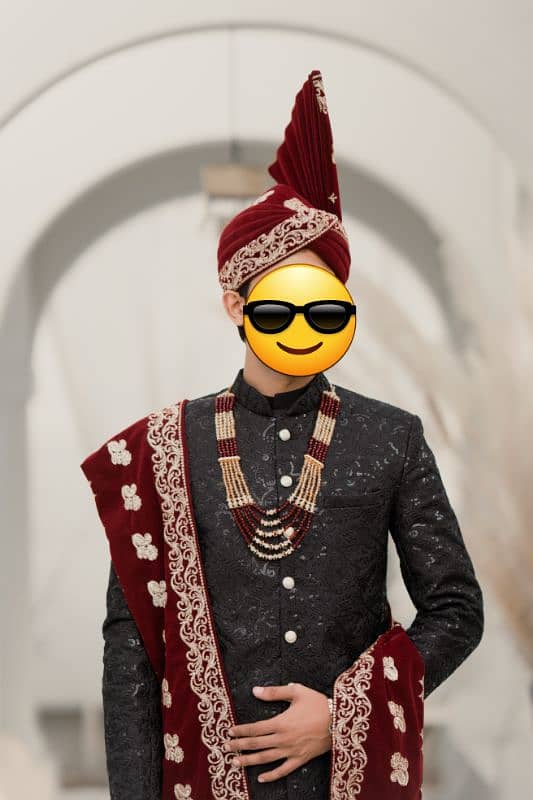 Black Shine Sherwani 0