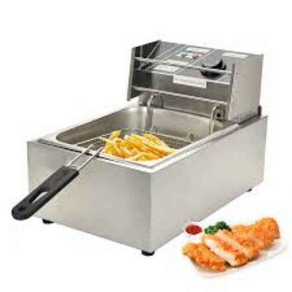 Imported Commercial 6.8 Liter Electric & Gas Deep Fryer both available 1