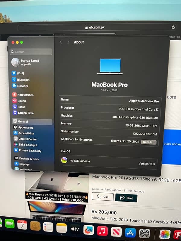 Macbookpro 2019 i7 2