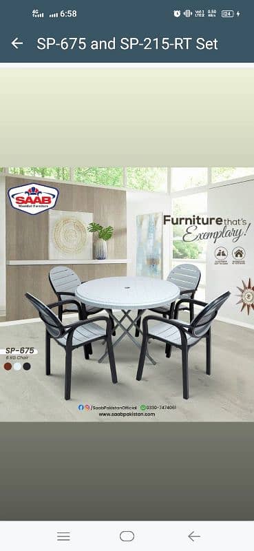 SAAB CHAIRS SET MODEL SP-675 CHAIRS AND TABLE 215-RT 0