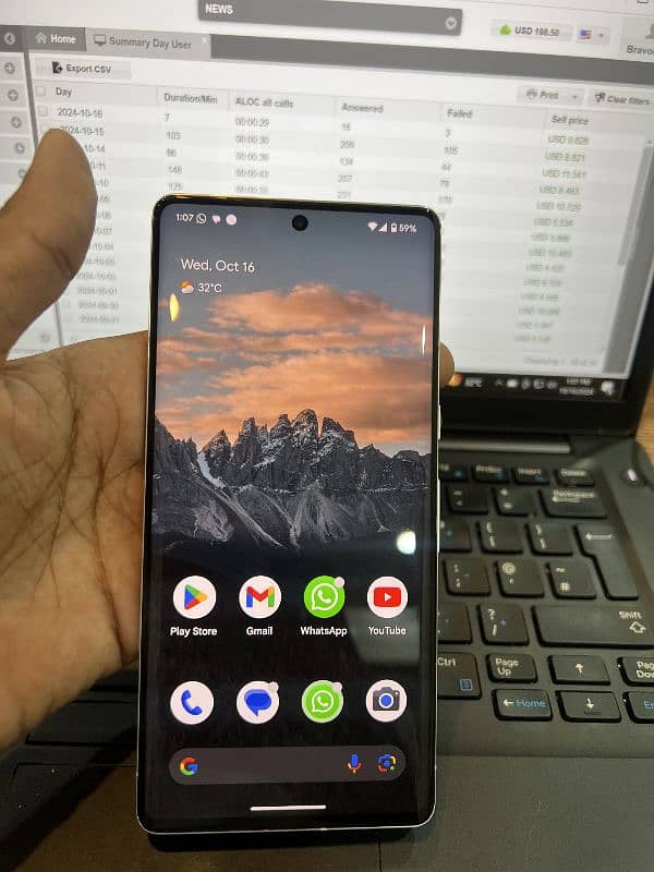 Google pixel 7 pro dual sim P. T. A APPROVED 6