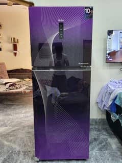 Haier hrf-438 purple glass door refrigerator