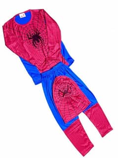 3 Pcs kids stitched Spider-Man costume