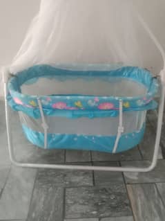 baby swing cradle dual stand support along with mosquito net