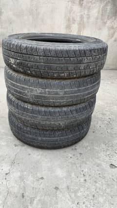 Car  tyers (4) . 180 / 45 . R13.75t . for sale . 10/8.