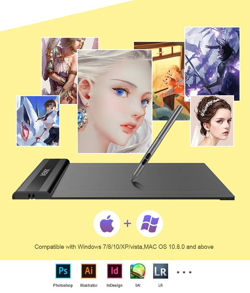 S640 Graphic Tablet Drawing Tablet 6x4 inch Graphics Drawing 3